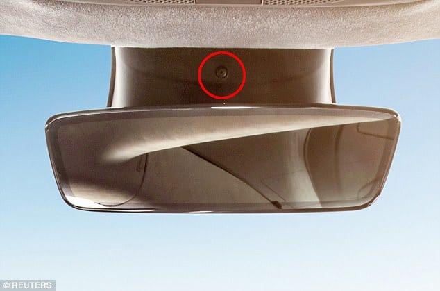 Tesla Model 3 hidden camera