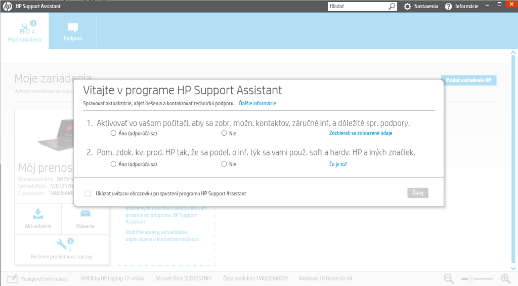 hp support assistant