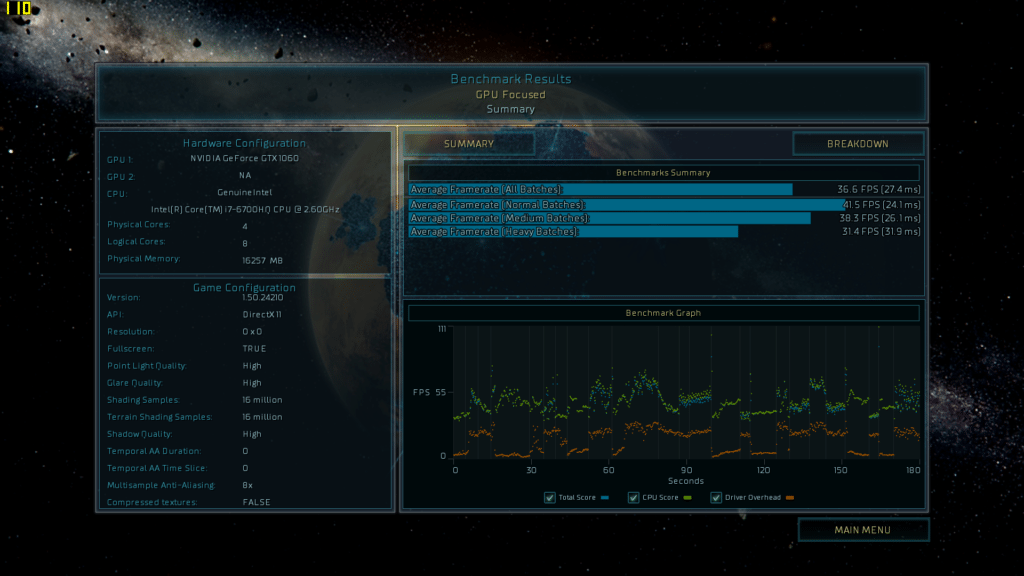 Ashes of the singularity Alienware 17 R4 benchmark DX11 FHD