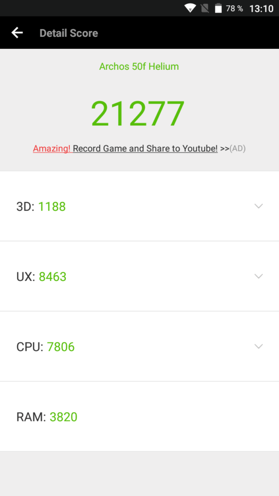 Archos 50f Helium Lite screenshot 01