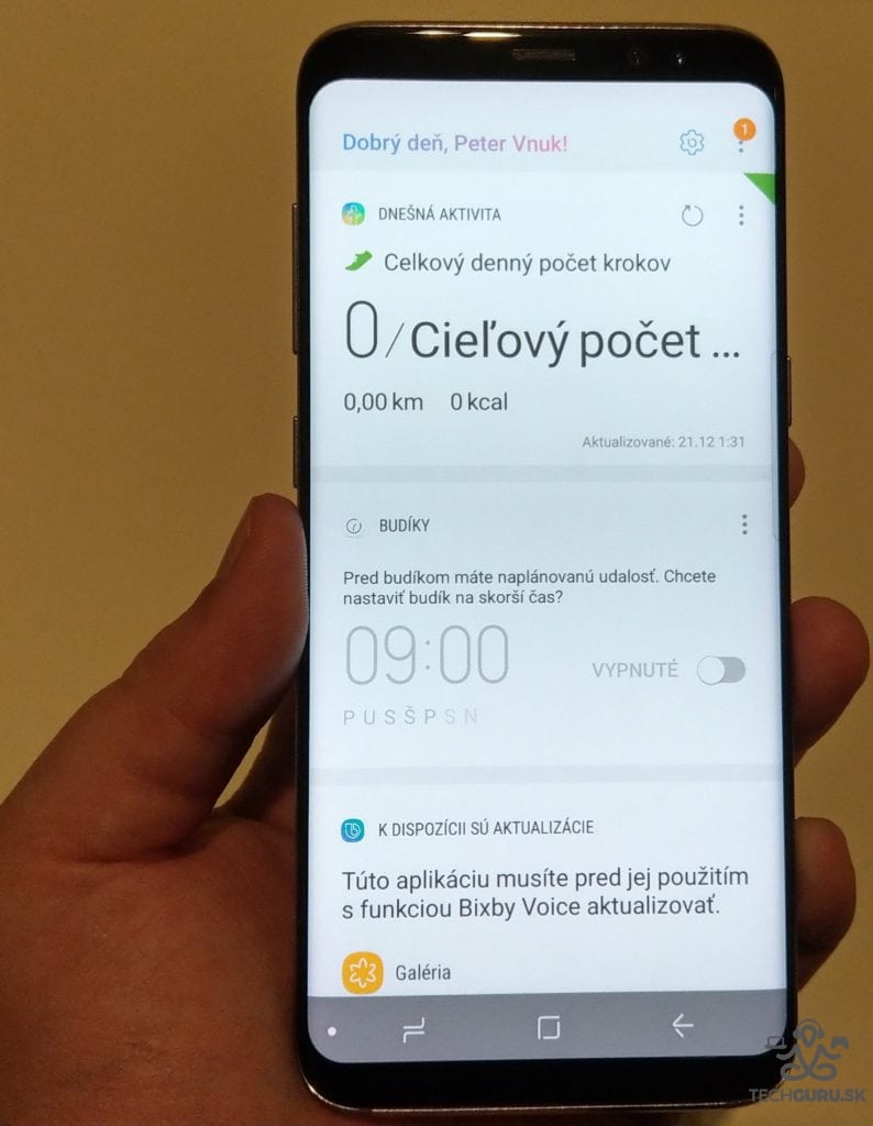 Samsung Galaxy S8 Bixby Home
