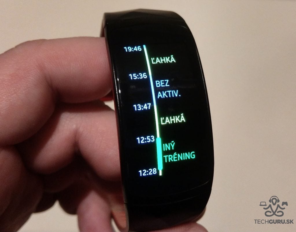 Samsung Gear Fit 2 Pro denná aktivita