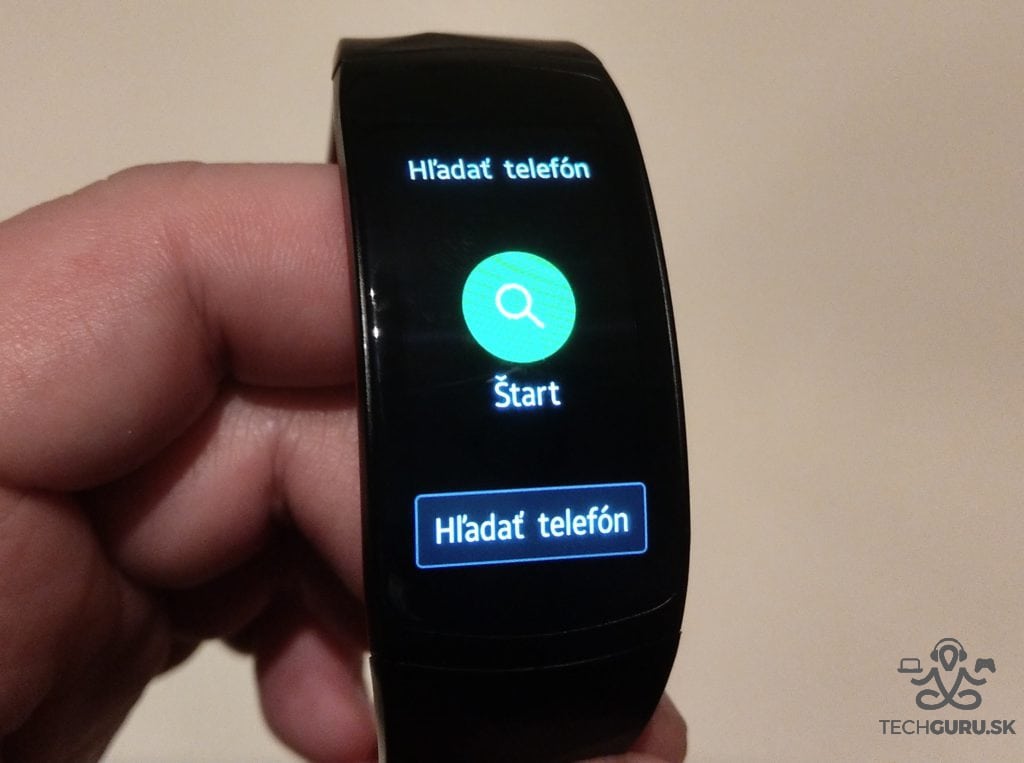 Samsung Gear Fit 2 Pro hľadanie telefónu