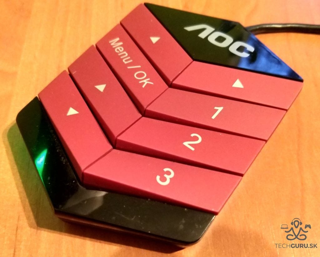 AOC AG322QCX recenzia ovládač