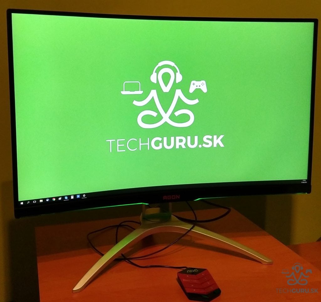 AOC AG322QCX recenzia kábel ovládača