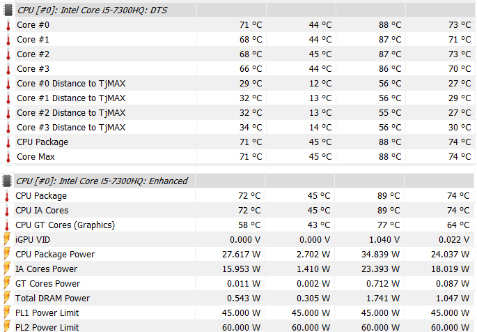 Asus FX503V recenzia CPU teplota
