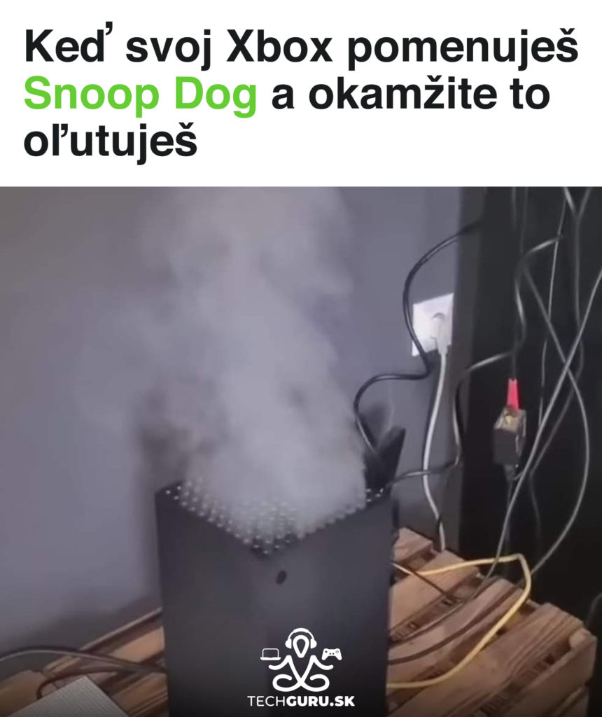 Prehrievajúci sa Xbox series X plný dymu je hoax