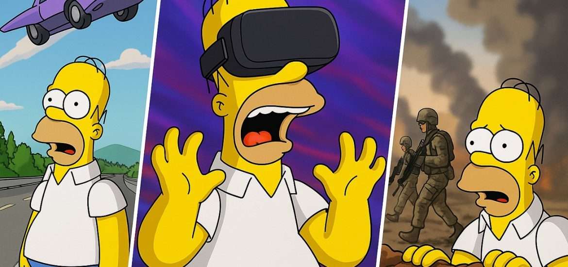 Simpsonovci zase predpovedajú. 30. jún 2025 vraj prinesie VR kolaps, vojnu aj lietajúce autá