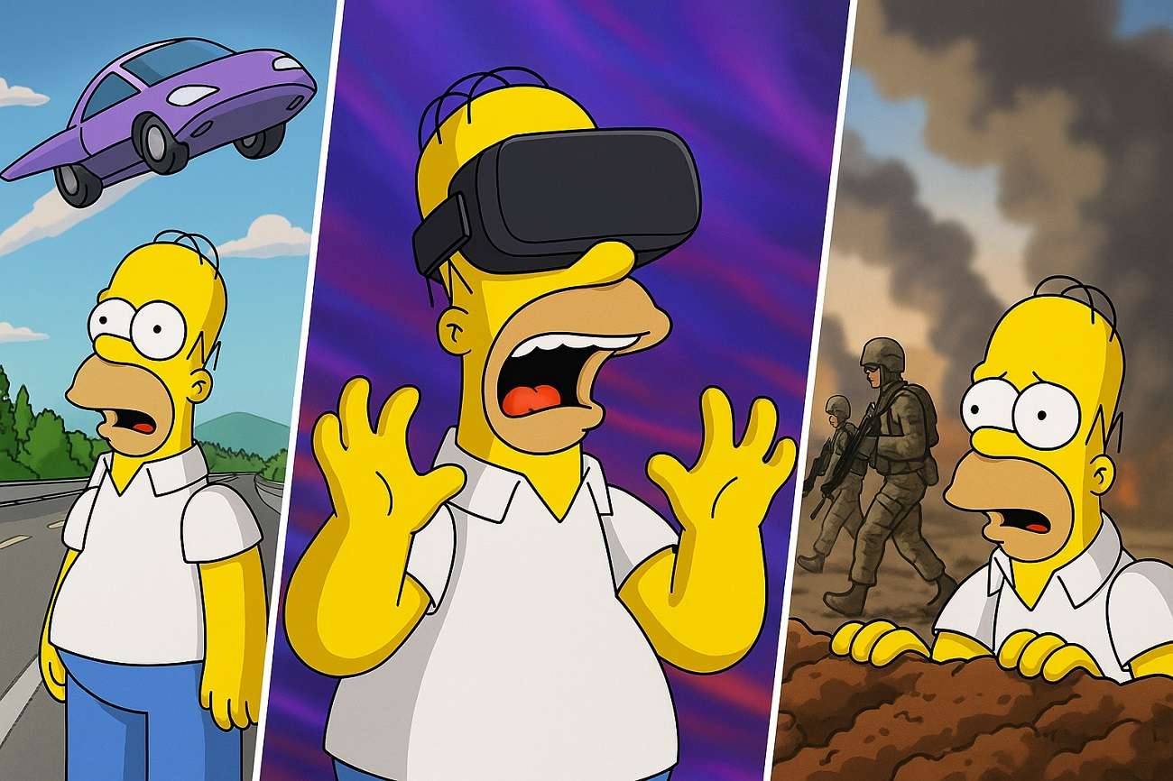 Simpsonovci zase predpovedajú. 30. jún 2025 vraj prinesie VR kolaps, vojnu aj lietajúce autá
