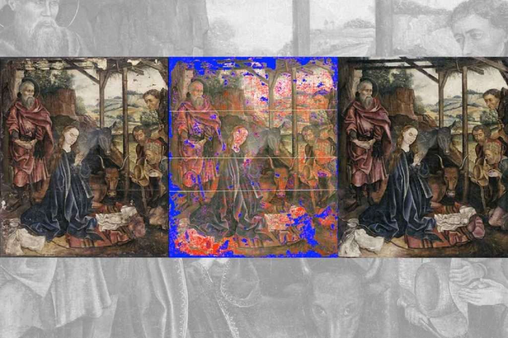 AI opravuje staré maľby. Vyzerajú ako nové, originál zostáva nedotknutý