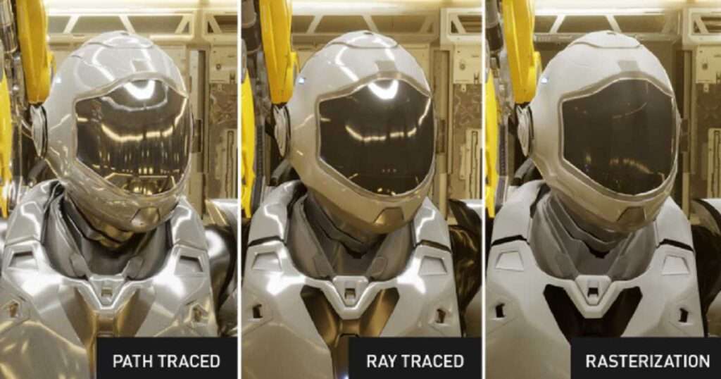 Path tracing vs ray tracing.