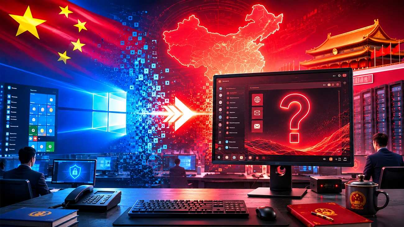 Čína opúšťa Windows 10.